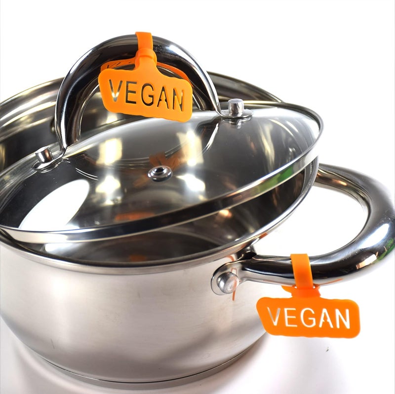 Name-Me ARG Vegan Food Labels. Organization and Decor Accessories. Pack of 2 Kitchen Tags to Identify and Distinguish Different Types of Food. - Image 4